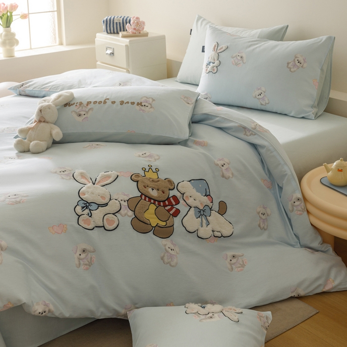 91家纺网 家纺一手货源 找家纺 卡姿家纺 2026春夏治愈系萌趣小刺绣  第一季 多趣屋