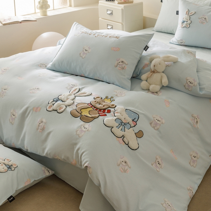 91家纺网 家纺一手货源 找家纺 卡姿家纺 2026春夏治愈系萌趣小刺绣  第一季 多趣屋