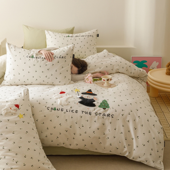 91家纺网 家纺一手货源 找家纺 卡姿家纺 2026春夏治愈系萌趣小刺绣  第一季 魔法兔