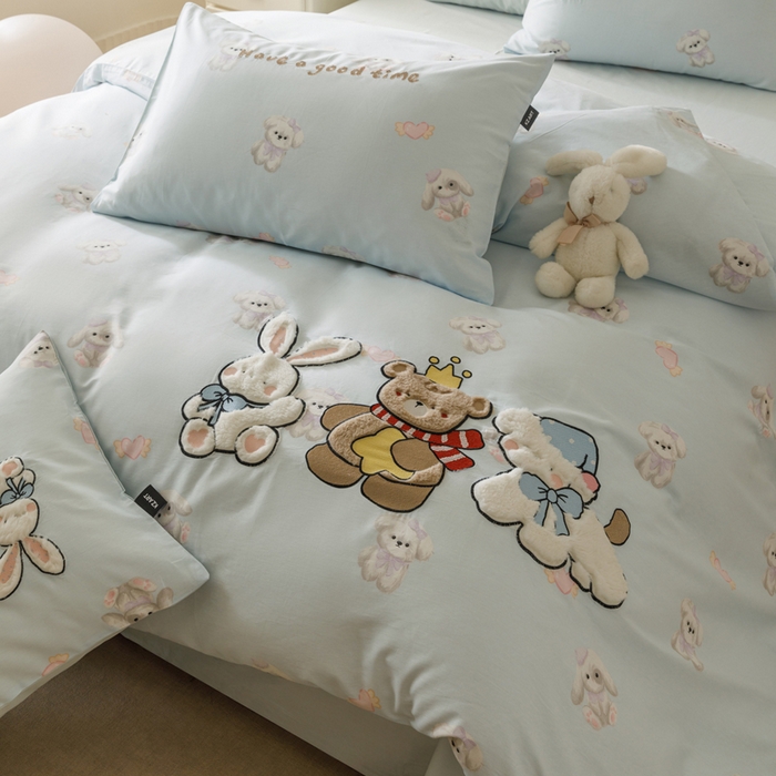 91家纺网 家纺一手货源 找家纺 卡姿家纺 2026春夏治愈系萌趣小刺绣  第一季 多趣屋