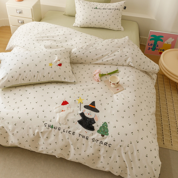 91家纺网 家纺一手货源 找家纺 卡姿家纺 2026春夏治愈系萌趣小刺绣  第一季 魔法兔