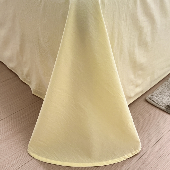 91家纺网 家纺一手货源 找家纺 禧澜庭 2026新款全棉纯棉水洗棉贝壳边三角针四件套 初见-蓝