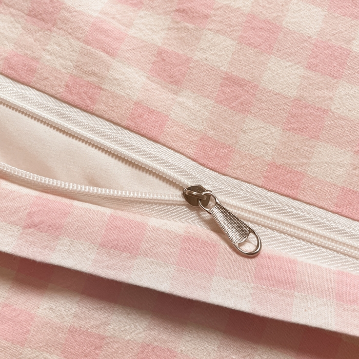 91家纺网 家纺一手货源 找家纺 禧澜庭 2026新款全棉纯棉水洗棉贝壳边三角针四件套 云芙-粉