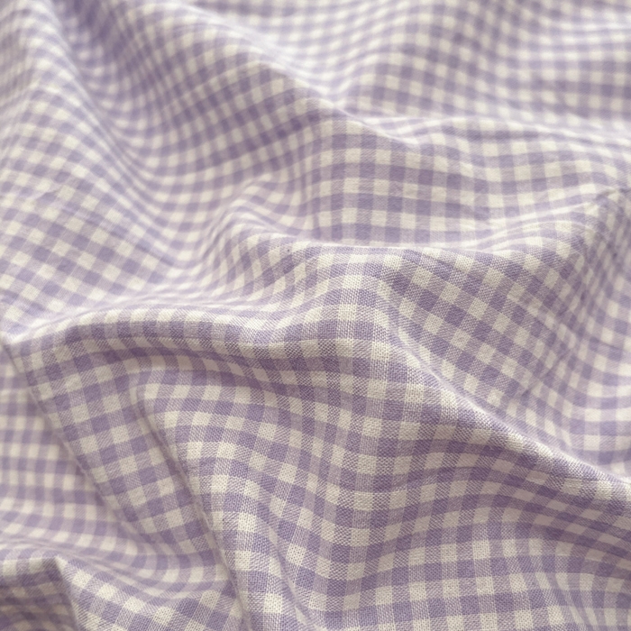 91家纺网 家纺一手货源 找家纺 禧澜庭 2026新款全棉纯棉水洗棉贝壳边三角针四件套 简格-紫