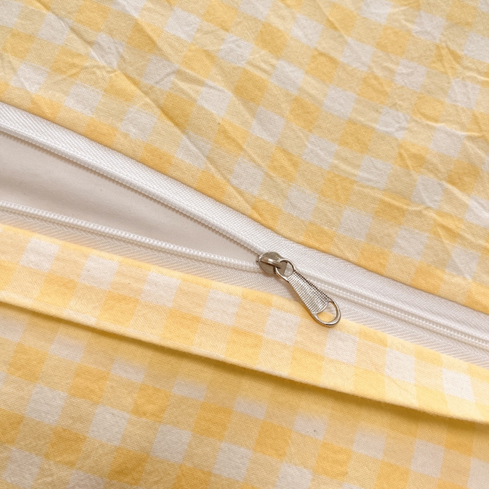 91家纺网 家纺一手货源 找家纺 禧澜庭 2026新款全棉纯棉水洗棉贝壳边三角针四件套 云芙-黄