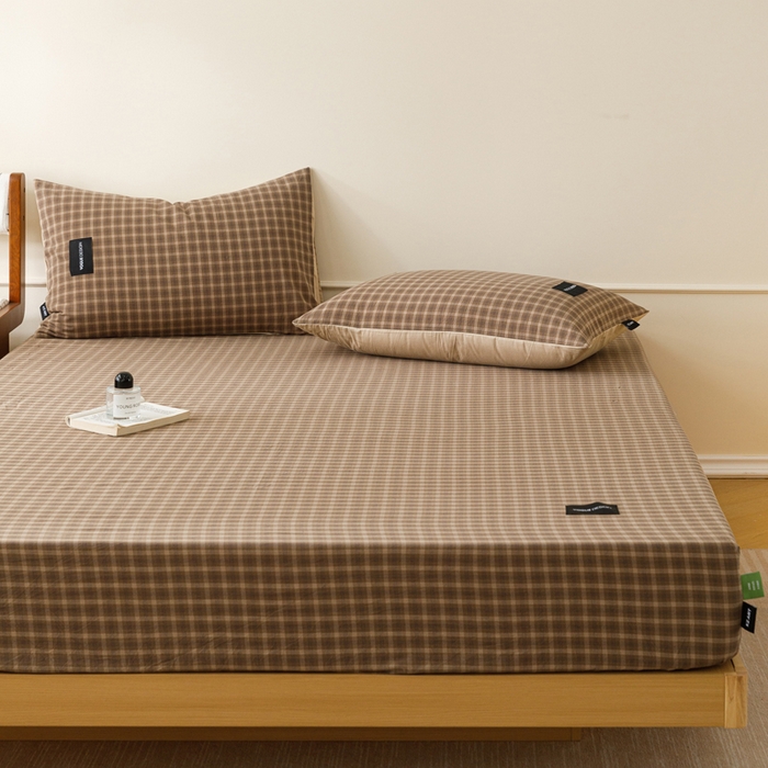 91家纺网 家纺一手货源 找家纺 （总）卡姿家纺 2026春夏色织水洗棉复古风 — 床笠三件套