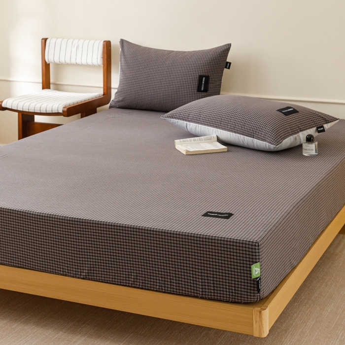 卡姿家纺 2026春夏色织水洗棉复古风 — 床笠三件套 床笠-梵舍灰