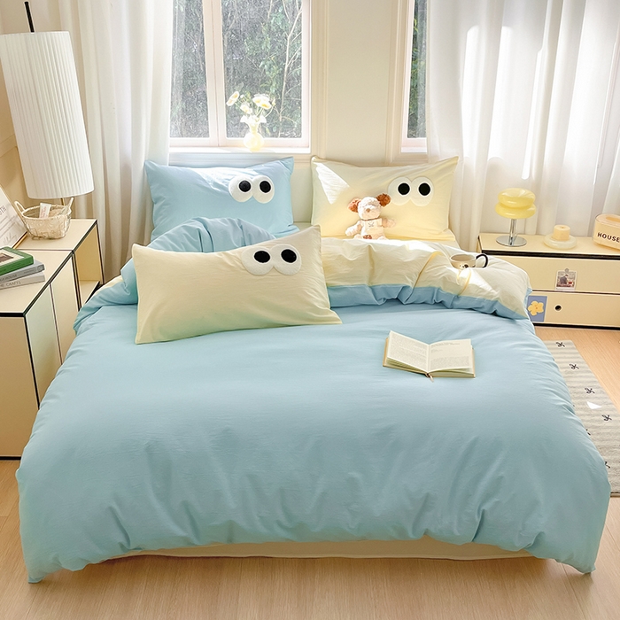 91家纺网 家纺一手货源 找家纺 （总）禧澜庭 2026新款全棉纯棉水洗棉四件套大眼毛巾绣