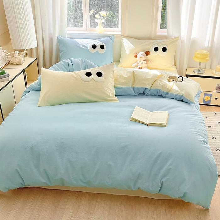 91家纺网 家纺一手货源 找家纺 （总）禧澜庭 2026新款全棉纯棉水洗棉四件套大眼毛巾绣