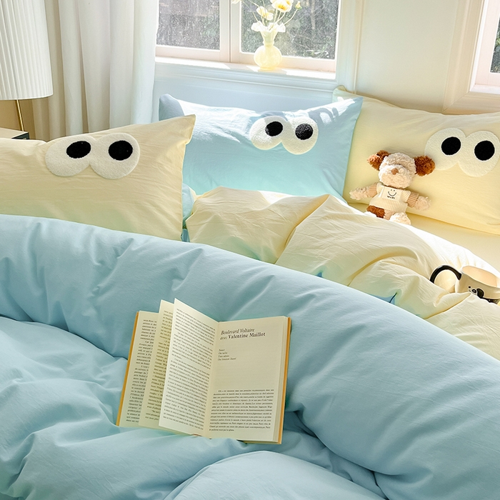 91家纺网 家纺一手货源 找家纺 （总）禧澜庭 2026新款全棉纯棉水洗棉四件套大眼毛巾绣