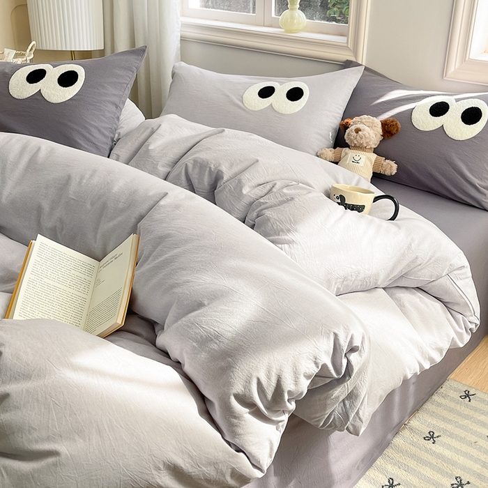 91家纺网 家纺一手货源 找家纺 （总）禧澜庭 2026新款全棉纯棉水洗棉四件套大眼毛巾绣