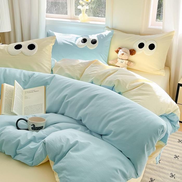 91家纺网 家纺一手货源 找家纺 （总）禧澜庭 2026新款全棉纯棉水洗棉四件套大眼毛巾绣