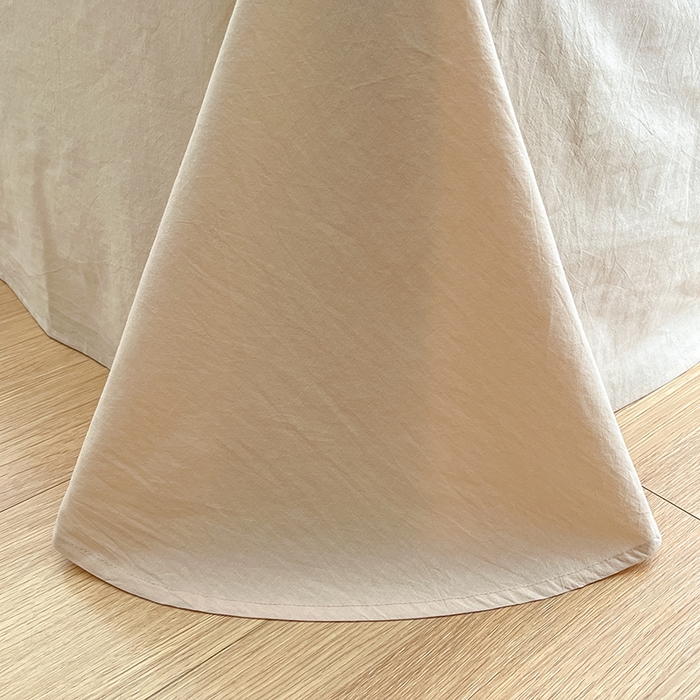 91家纺网 家纺一手货源 找家纺 禧澜庭 2026新款全棉纯棉水洗棉四件套大眼毛巾绣 菱花白+浅卡其