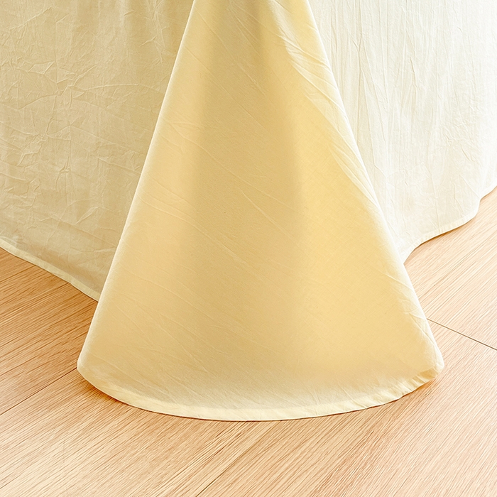 91家纺网 家纺一手货源 找家纺 禧澜庭 2026新款全棉纯棉水洗棉四件套大眼毛巾绣 兰花紫+奶油黄