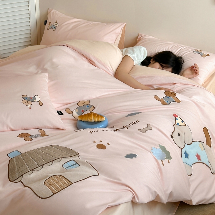 91家纺网 家纺一手货源 找家纺 （总）卡姿家纺 2026春夏萌趣气质大贴布 — 小狗乐园