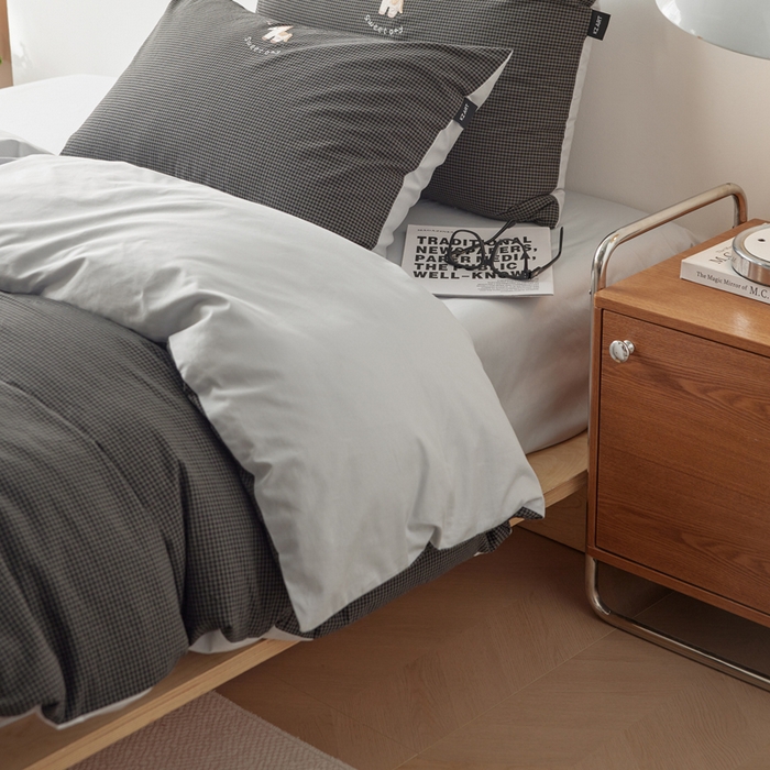 91家纺网 家纺一手货源 找家纺 卡姿家纺 2026春夏色织水洗棉文艺时尚居家系列 马上幸运