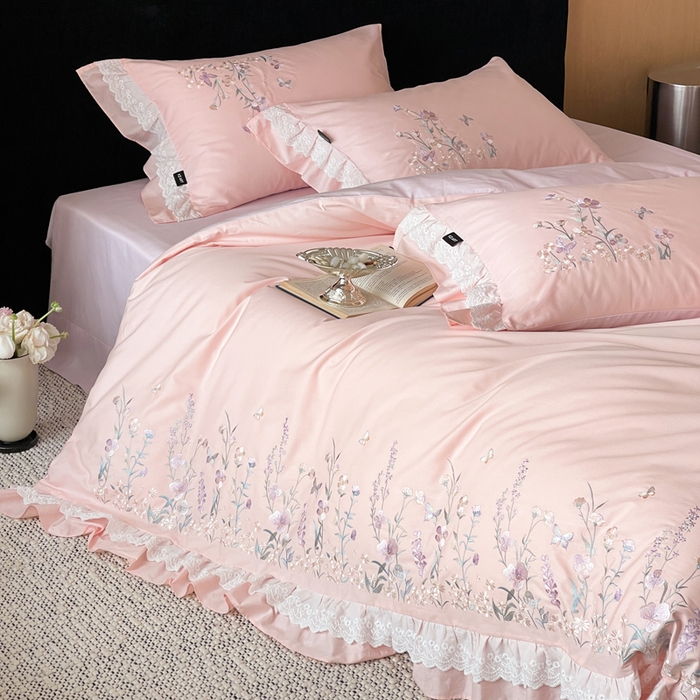 91家纺网 家纺一手货源 找家纺 （总）卡姿家纺 2026春夏森系小清新刺绣 — 花素印象