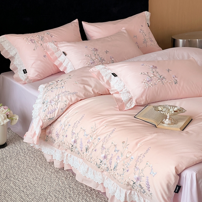 91家纺网 家纺一手货源 找家纺 （总）卡姿家纺 2026春夏森系小清新刺绣 — 花素印象