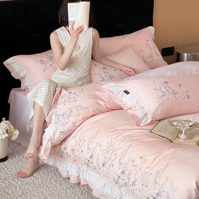 91家纺网 家纺一手货源 找家纺 （总）卡姿家纺 2026春夏森系小清新刺绣 — 花素印象