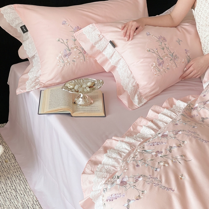 91家纺网 家纺一手货源 找家纺 （总）卡姿家纺 2026春夏森系小清新刺绣 — 花素印象