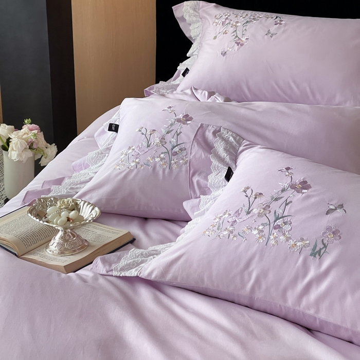 91家纺网 家纺一手货源 找家纺 卡姿家纺 2026春夏森系小清新刺绣 — 花素印象 花素印象-紫