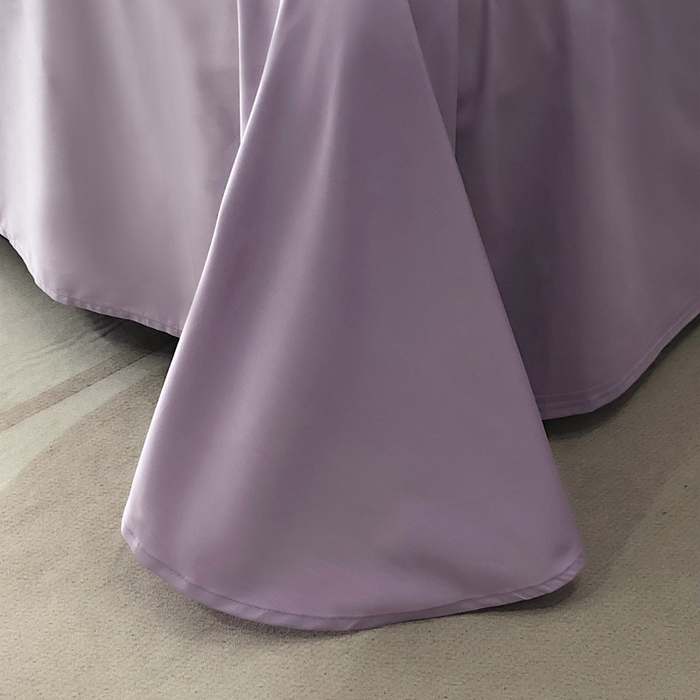 91家纺网 家纺一手货源 找家纺 禧澜庭 2026新款高支纯棉全棉斜纹四件套刺绣绣花款轻奢三件套--简爱系列 芙蓉粉+浅紫