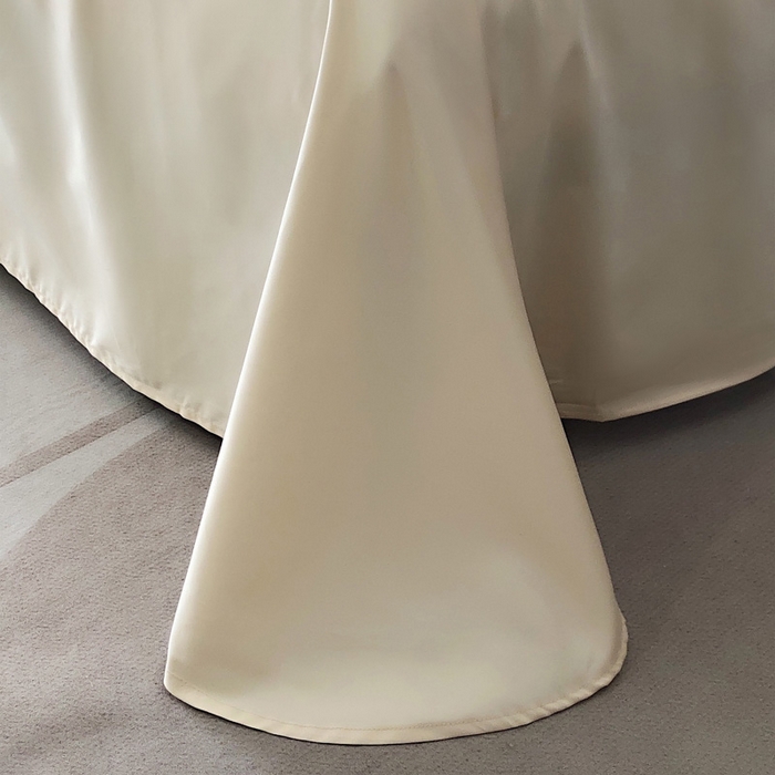 91家纺网 家纺一手货源 找家纺 禧澜庭 2026新款高支纯棉全棉斜纹四件套刺绣绣花款轻奢三件套--简爱系列 贵族白+香槟