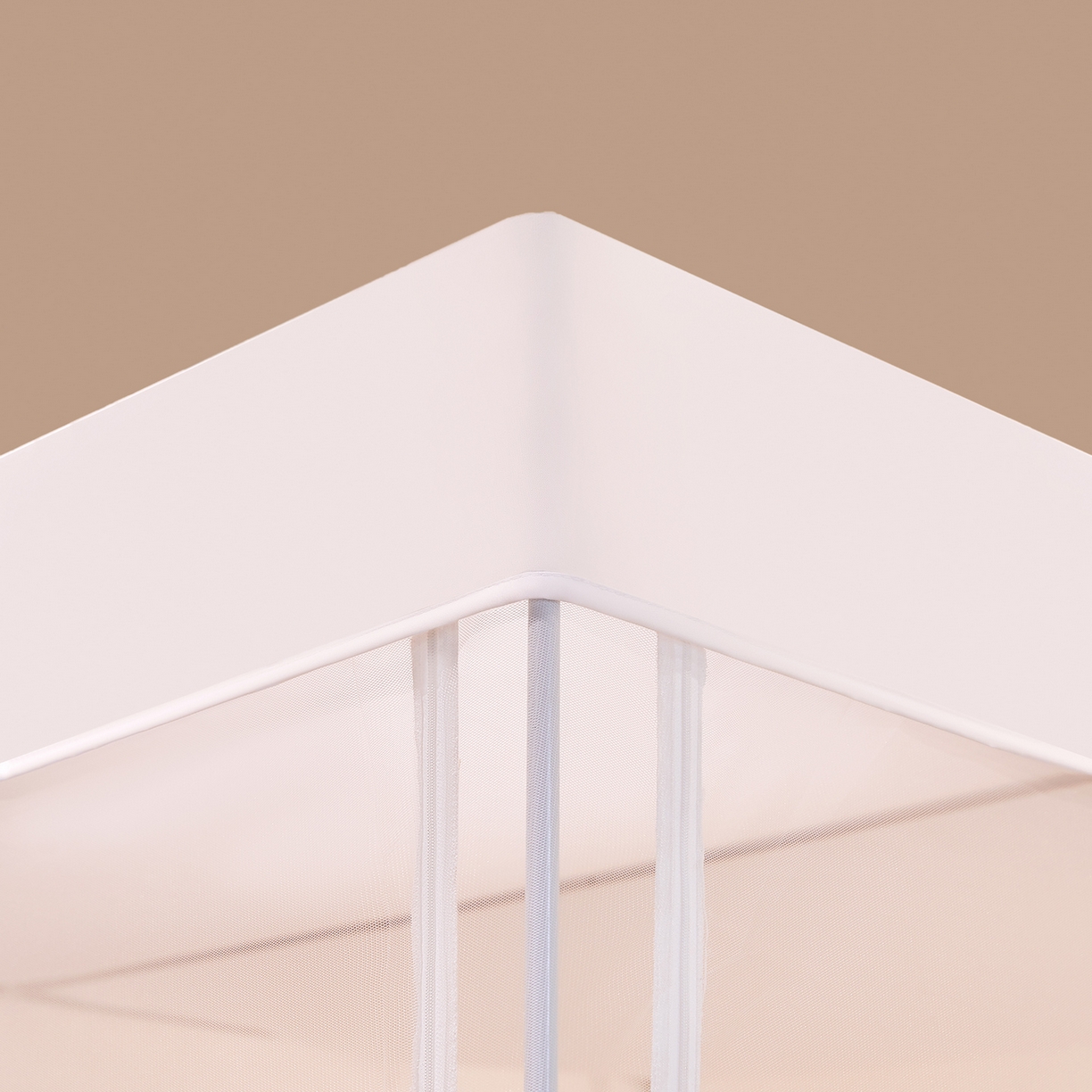 91家纺网 家纺一手货源 找家纺 世婕 2026新款大空间防尘坐床蚊帐-素夏 素夏 简白