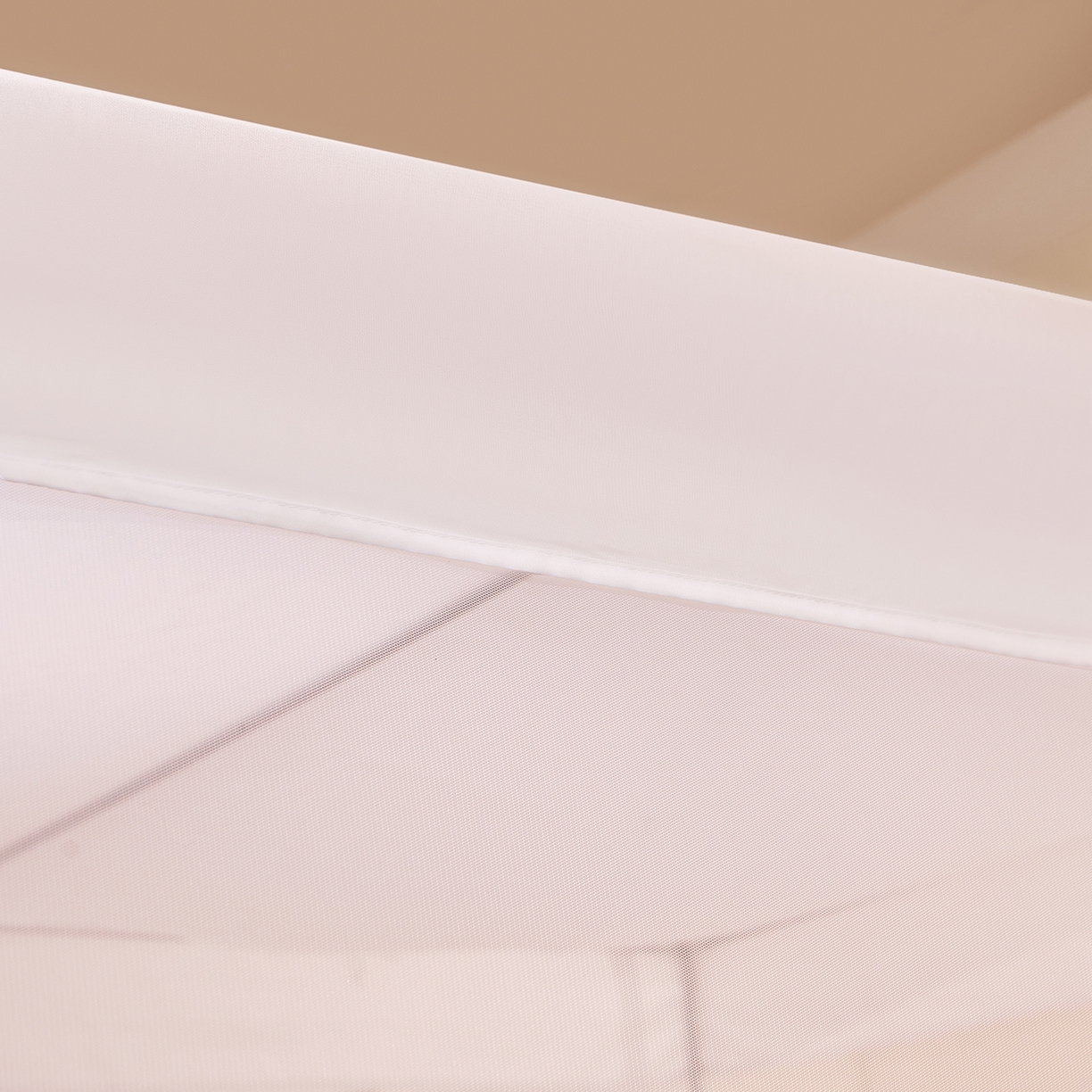 91家纺网 家纺一手货源 找家纺 世婕 2026新款大空间防尘坐床蚊帐-素夏 素夏 简白