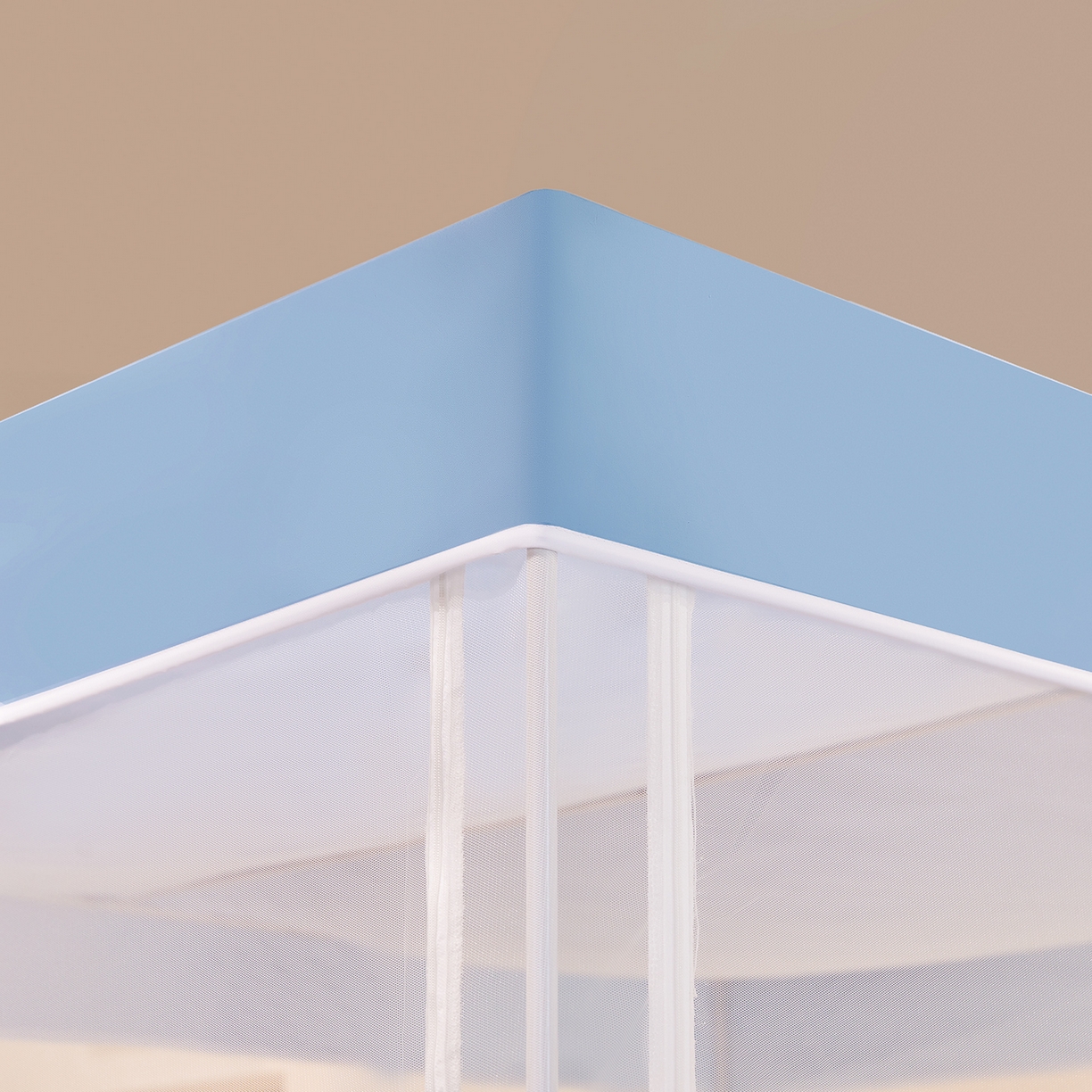 91家纺网 家纺一手货源 找家纺 世婕 2026新款大空间防尘坐床蚊帐-素夏 素夏 梦蓝