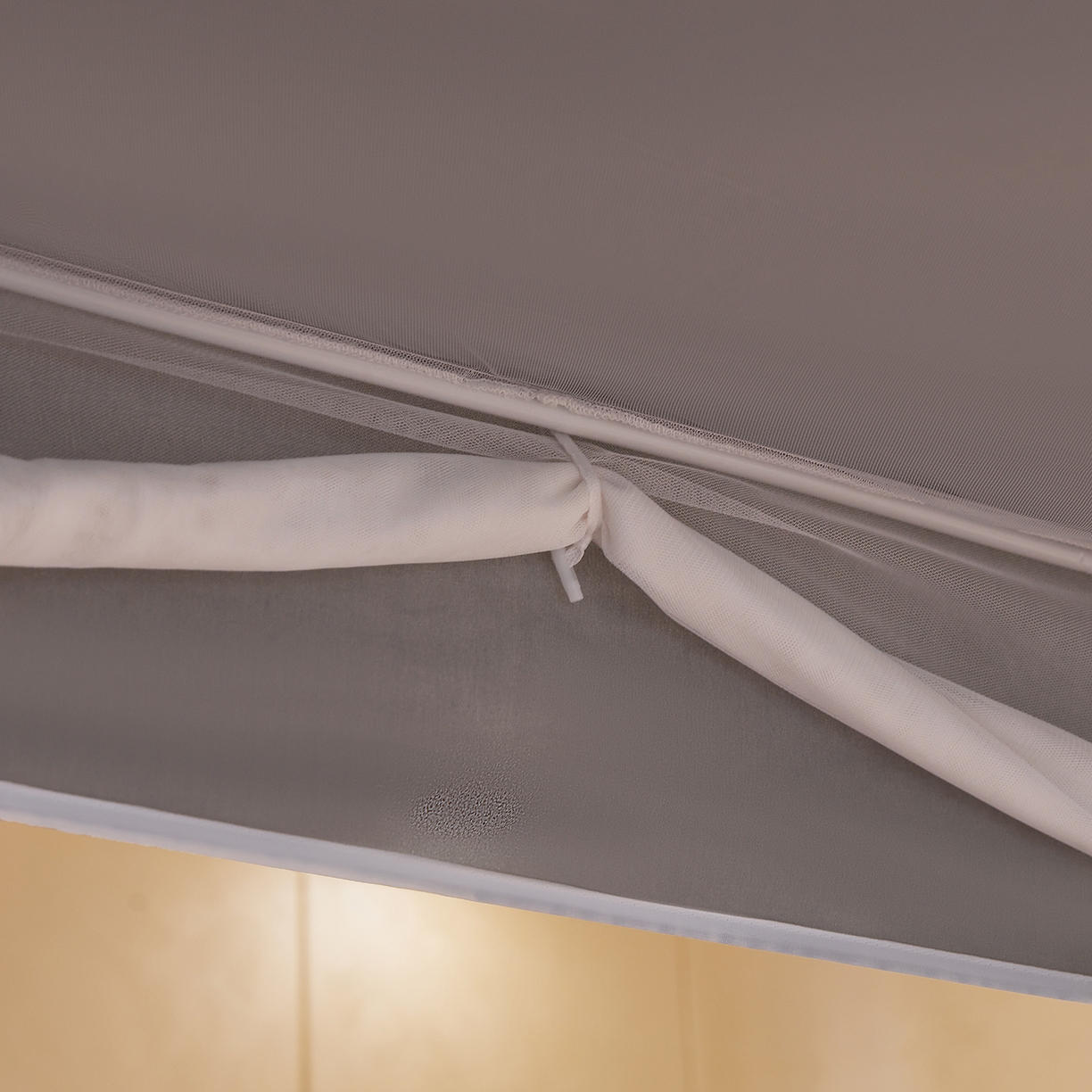 91家纺网 家纺一手货源 找家纺 世婕 2026新款大空间防尘坐床蚊帐-素夏 素夏 星灰