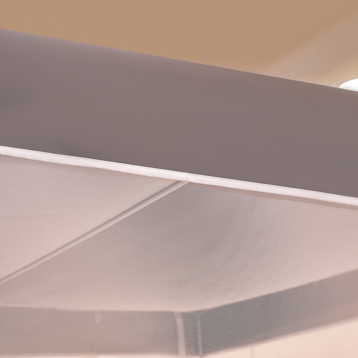 91家纺网 家纺一手货源 找家纺 世婕 2026新款大空间防尘坐床蚊帐-素夏 素夏 星灰