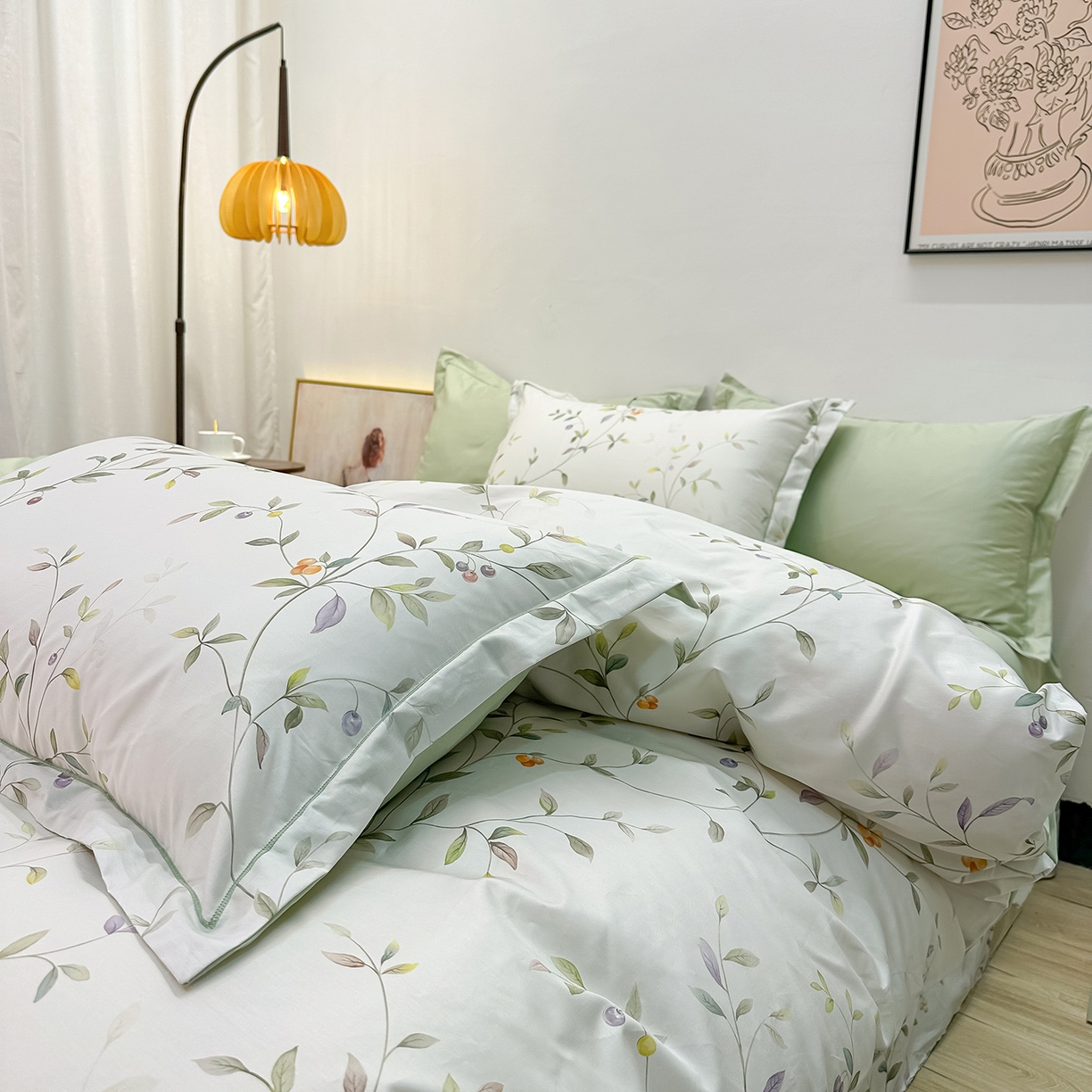 91家纺网 家纺一手货源 找家纺 橙艺家居 2026新款丝光铂金云棉印花四件套 本店线上严格控价，券后、活动后标准不得低于218元，以此类推。请各位老爷严格遵守，以免低价后再调整价格，影响链接权重 闻栖-绿