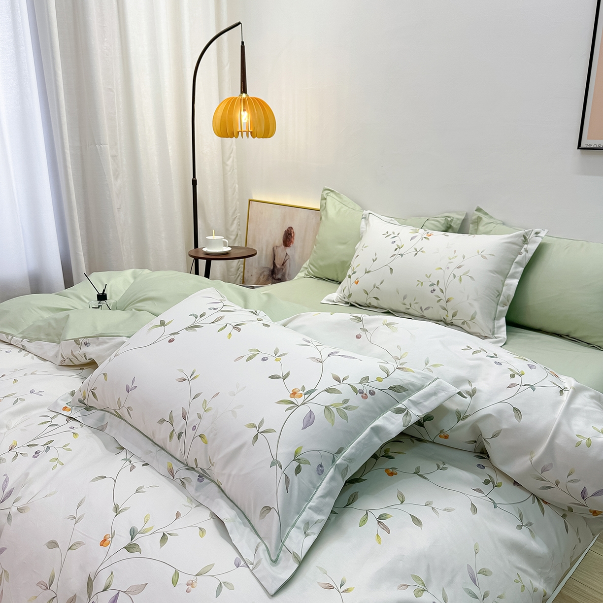 91家纺网 家纺一手货源 找家纺 橙艺家居 2026新款丝光铂金云棉印花四件套 本店线上严格控价，券后、活动后标准不得低于218元，以此类推。请各位老爷严格遵守，以免低价后再调整价格，影响链接权重 闻栖-绿