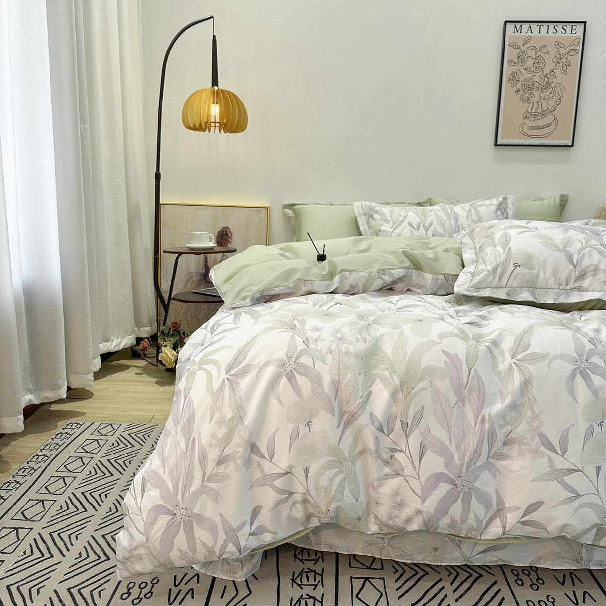 91家纺网 家纺一手货源 找家纺 橙艺家居 2026新款丝光铂金云棉印花四件套 本店线上严格控价，券后、活动后标准不得低于218元，以此类推。请各位老爷严格遵守，以免低价后再调整价格，影响链接权重 自然低语-绿