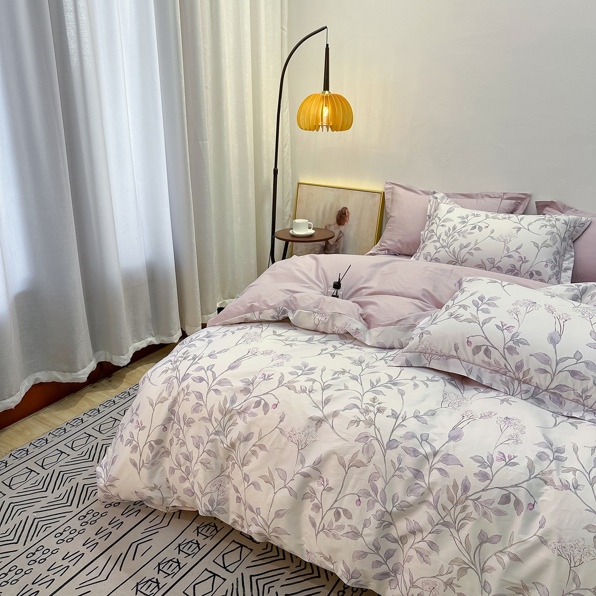 橙艺家居 2026新款丝光铂金云棉印花四件套 本店线上严格控价，券后、活动后标准不得低于218元，以此类推。请各位老爷严格遵守，以免低价后再调整价格，影响链接权重 蔓月-紫