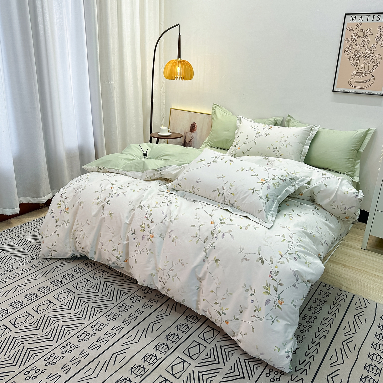 91家纺网 家纺一手货源 找家纺 橙艺家居 2026新款丝光铂金云棉印花四件套 本店线上严格控价，券后、活动后标准不得低于218元，以此类推。请各位老爷严格遵守，以免低价后再调整价格，影响链接权重 闻栖-绿