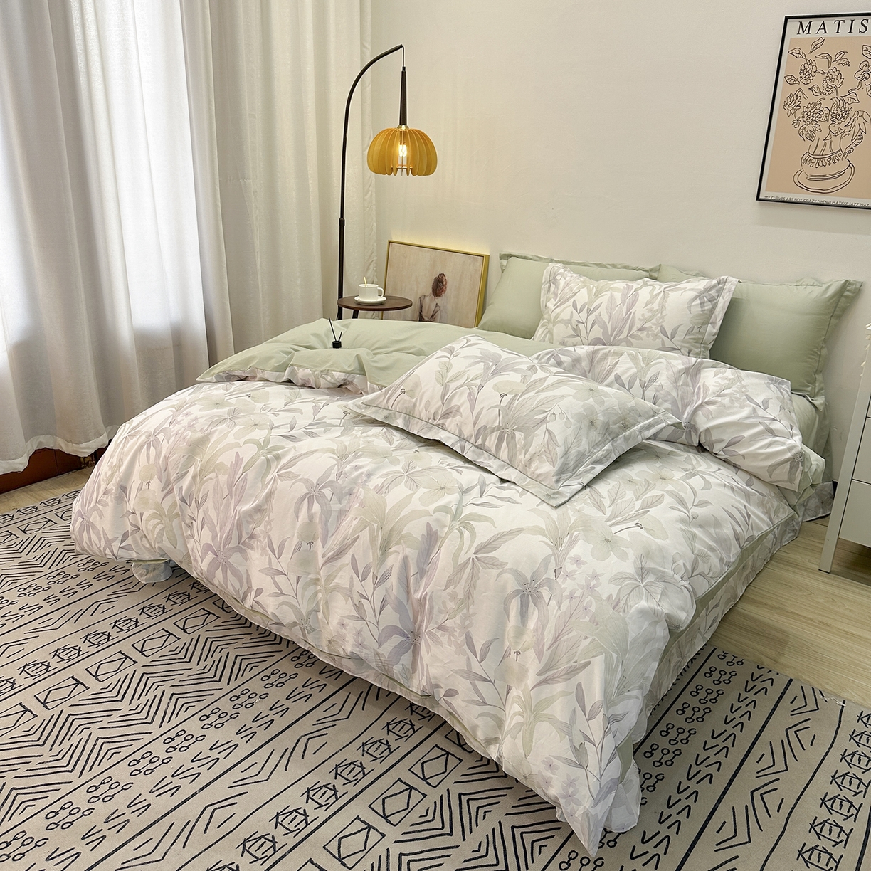 91家纺网 家纺一手货源 找家纺 橙艺家居 2026新款丝光铂金云棉印花四件套 本店线上严格控价，券后、活动后标准不得低于218元，以此类推。请各位老爷严格遵守，以免低价后再调整价格，影响链接权重 自然低语-绿