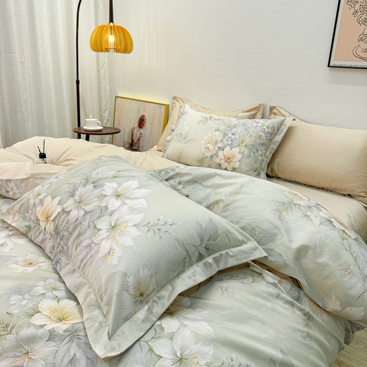 91家纺网 家纺一手货源 找家纺 橙艺家居 2026新款丝光铂金云棉印花四件套 本店线上严格控价，券后、活动后标准不得低于218元，以此类推。请各位老爷严格遵守，以免低价后再调整价格，影响链接权重 雅莹-绿