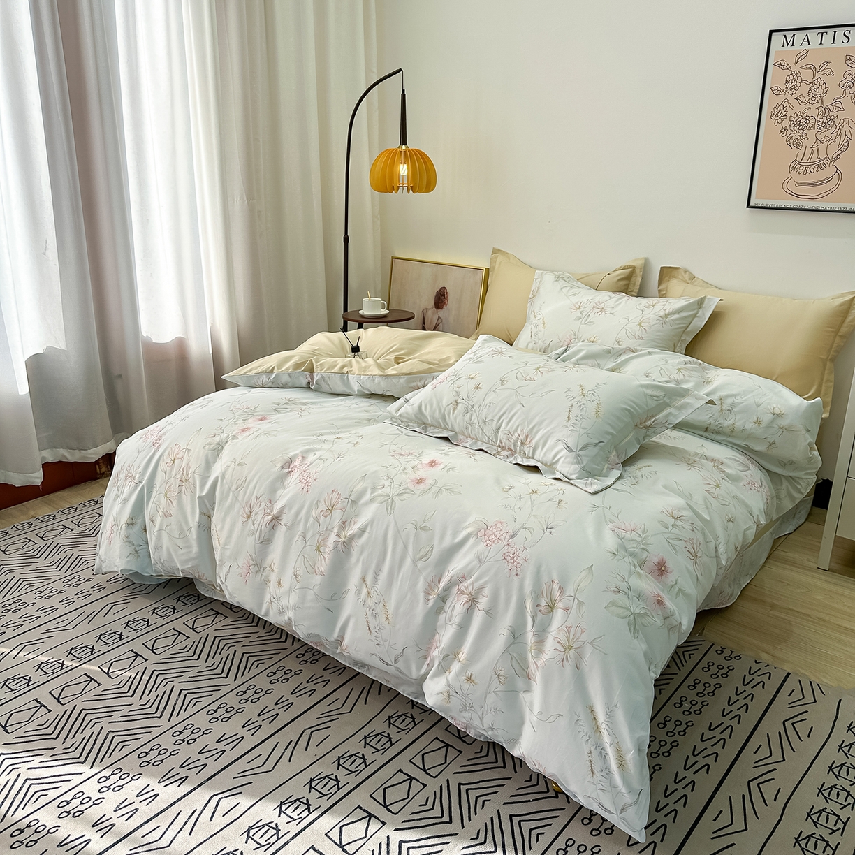 91家纺网 家纺一手货源 找家纺 橙艺家居 2026新款丝光铂金云棉印花四件套 本店线上严格控价，券后、活动后标准不得低于218元，以此类推。请各位老爷严格遵守，以免低价后再调整价格，影响链接权重 慕枝下-绿