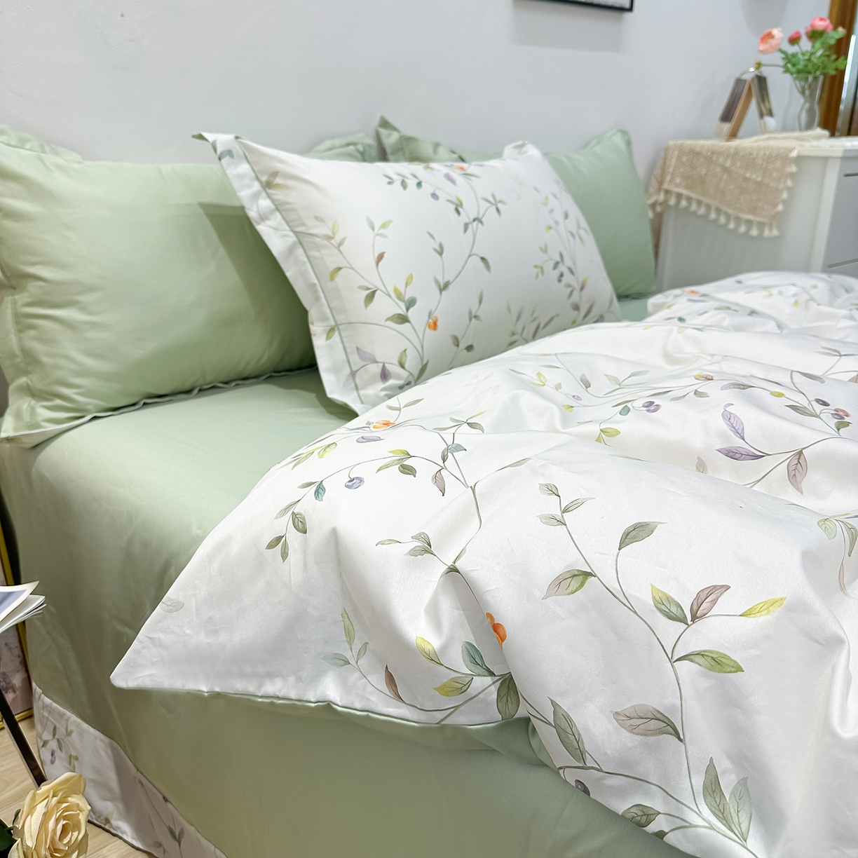 91家纺网 家纺一手货源 找家纺 橙艺家居 2026新款丝光铂金云棉印花四件套 本店线上严格控价，券后、活动后标准不得低于218元，以此类推。请各位老爷严格遵守，以免低价后再调整价格，影响链接权重 闻栖-绿