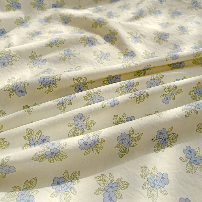 91家纺网 家纺一手货源 找家纺 赛丽雅 2026春夏新款古法水洗棉床盖四件套 兰黛