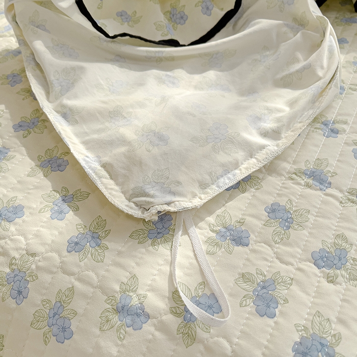 91家纺网 家纺一手货源 找家纺 赛丽雅 2026春夏新款古法水洗棉床盖四件套 兰黛