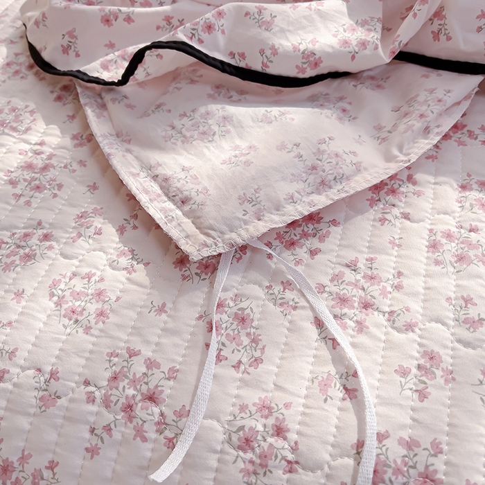 91家纺网 家纺一手货源 找家纺 赛丽雅 2026春夏新款古法水洗棉床盖四件套 七分甜