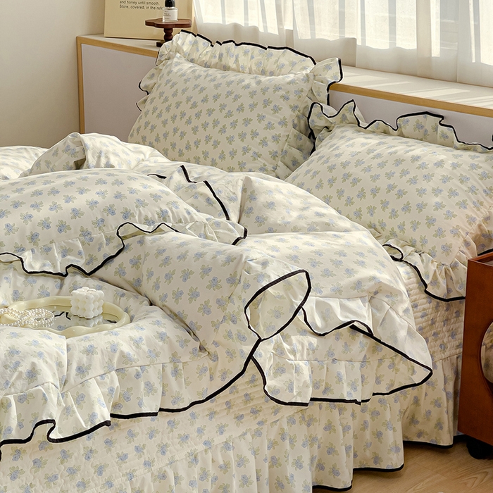 91家纺网 家纺一手货源 找家纺 （总）赛丽雅 2026春夏新款古法水洗棉床盖四件套