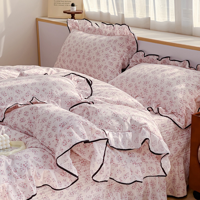 91家纺网 家纺一手货源 找家纺 （总）赛丽雅 2026春夏新款古法水洗棉床盖四件套