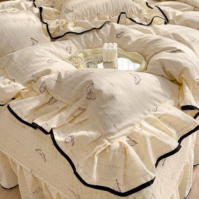 91家纺网 家纺一手货源 找家纺 （总）赛丽雅 2026春夏新款古法水洗棉床盖四件套