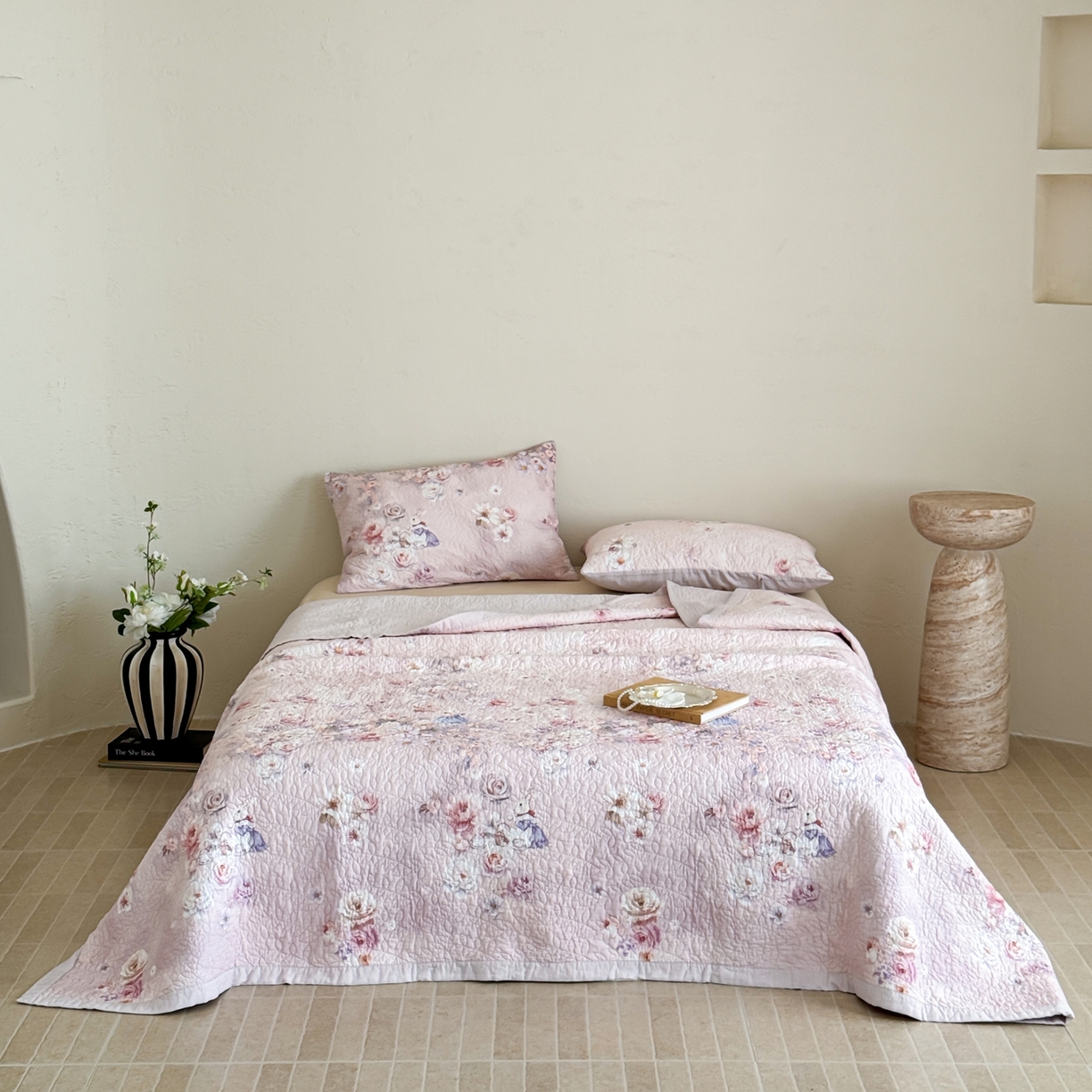 91家纺网 家纺一手货源 找家纺 （总）床盖工厂店 2026新款高端活性数码工艺双面全棉棉花床盖三件套