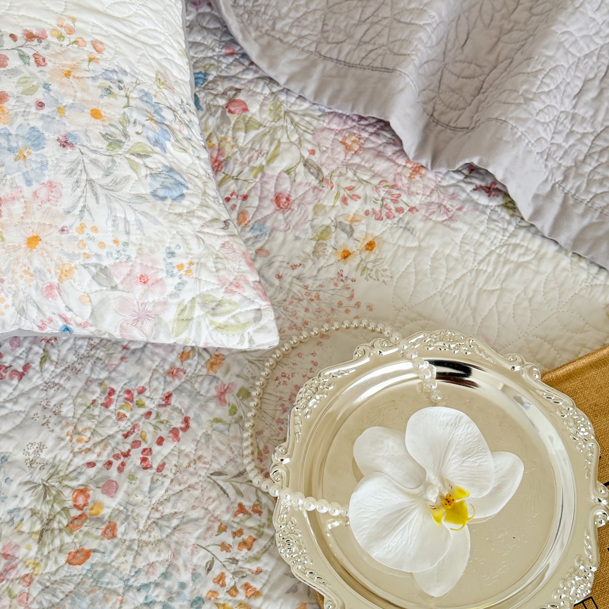 91家纺网 家纺一手货源 找家纺 床盖工厂店 2026新款高端活性数码工艺双面全棉棉花床盖三件套 心蕊