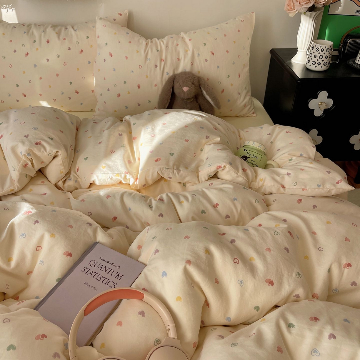 91家纺网 家纺一手货源 找家纺 （总）初念 2026新款A类小清新古法简约水洗棉四件套